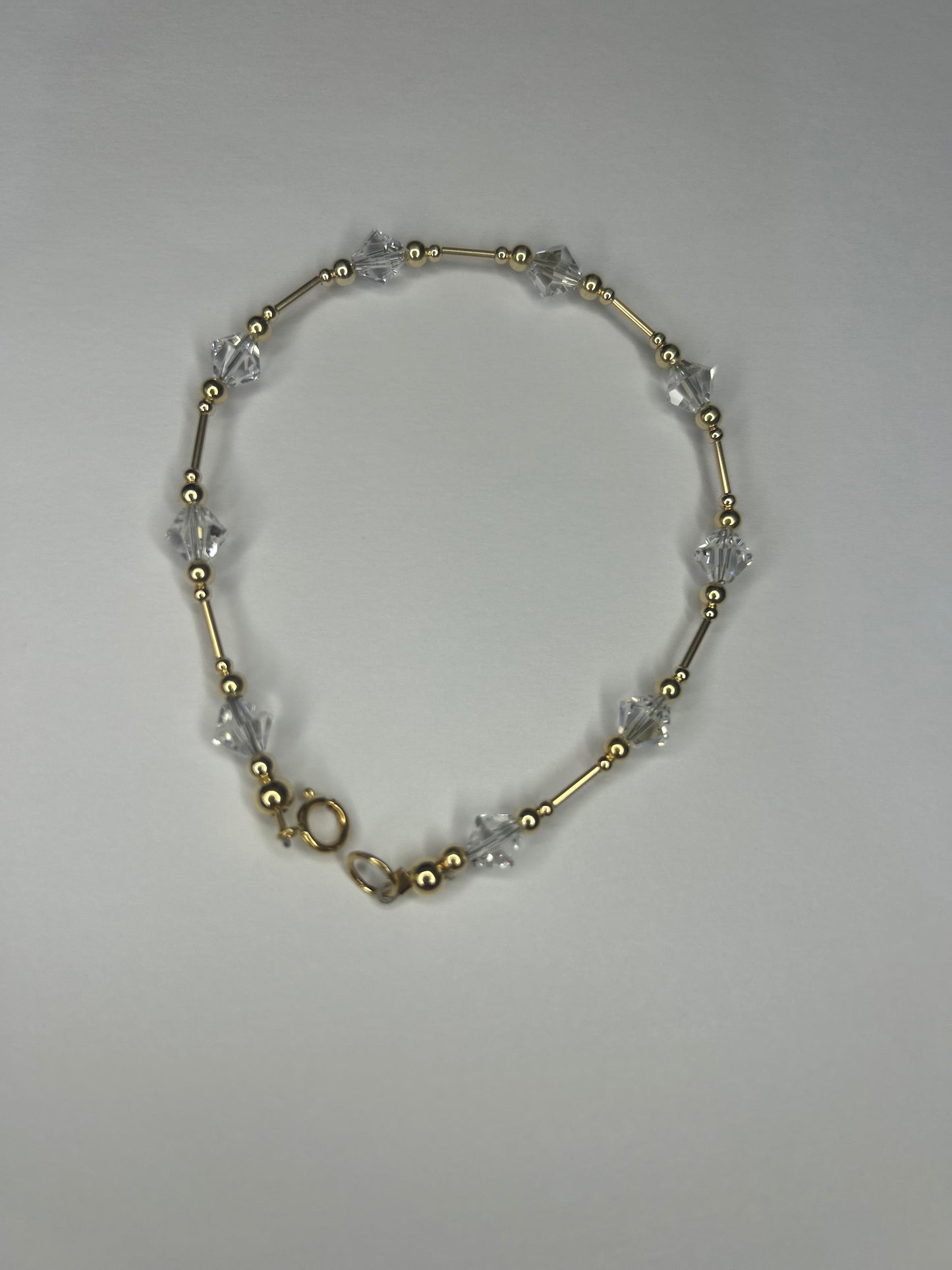 Crystal gold filled bracelets