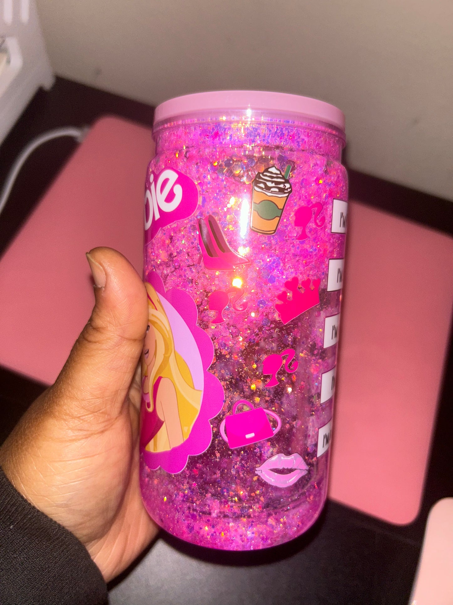 Barbie coffee snowglobe