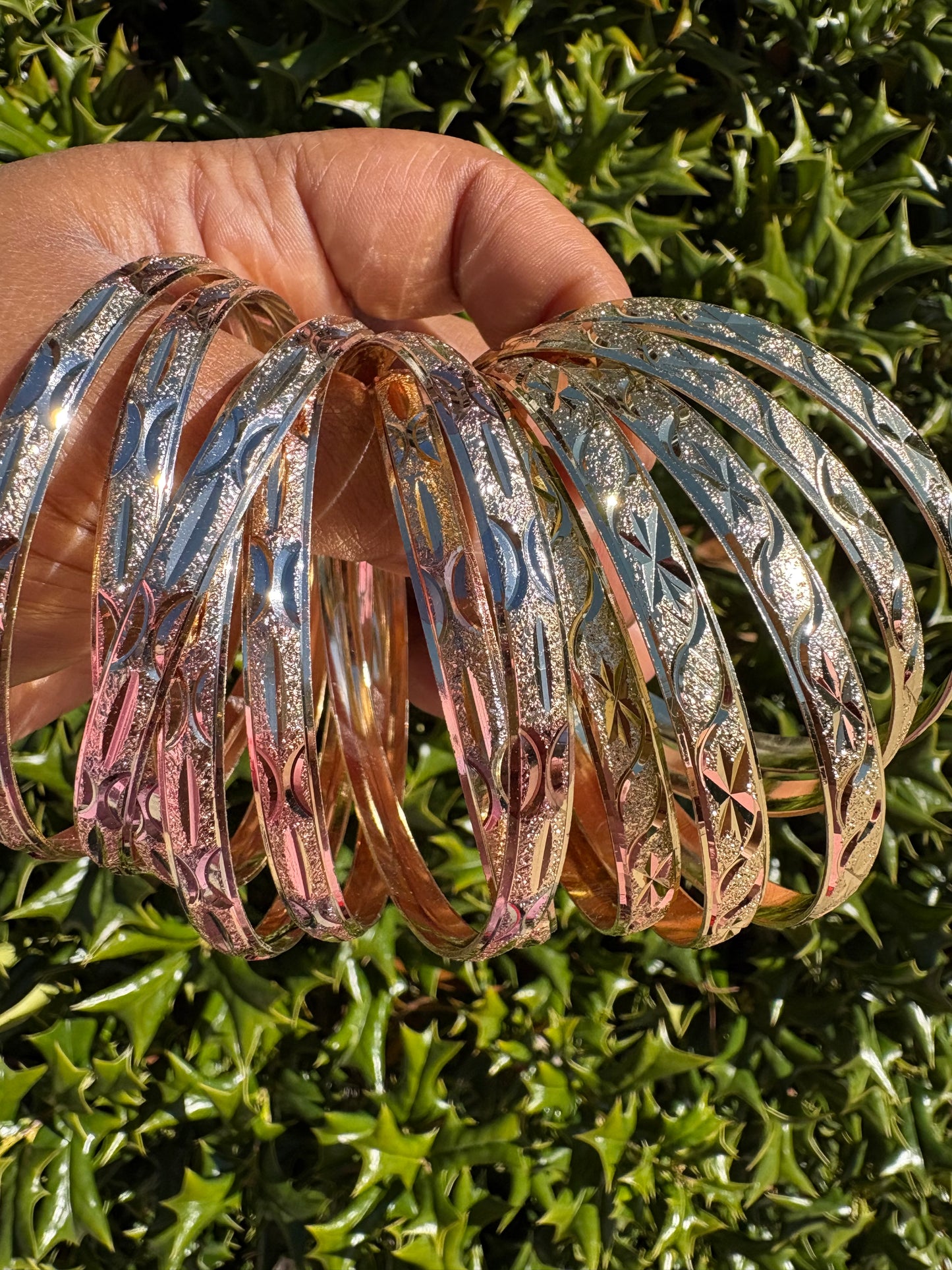 Tri gold filled bangles