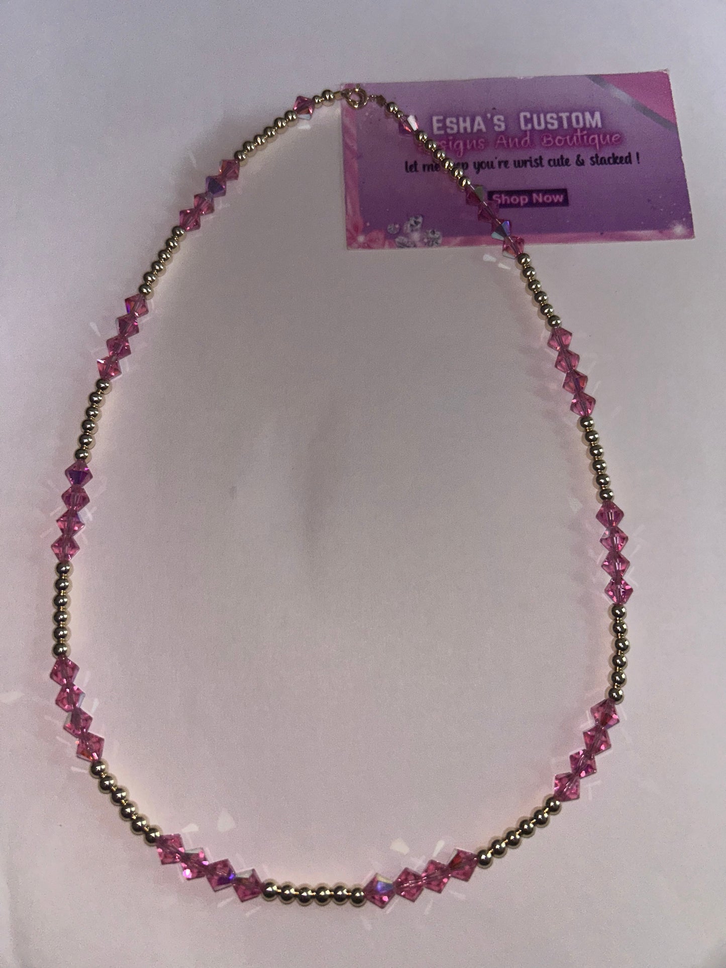Pinkie gold filled necklace
