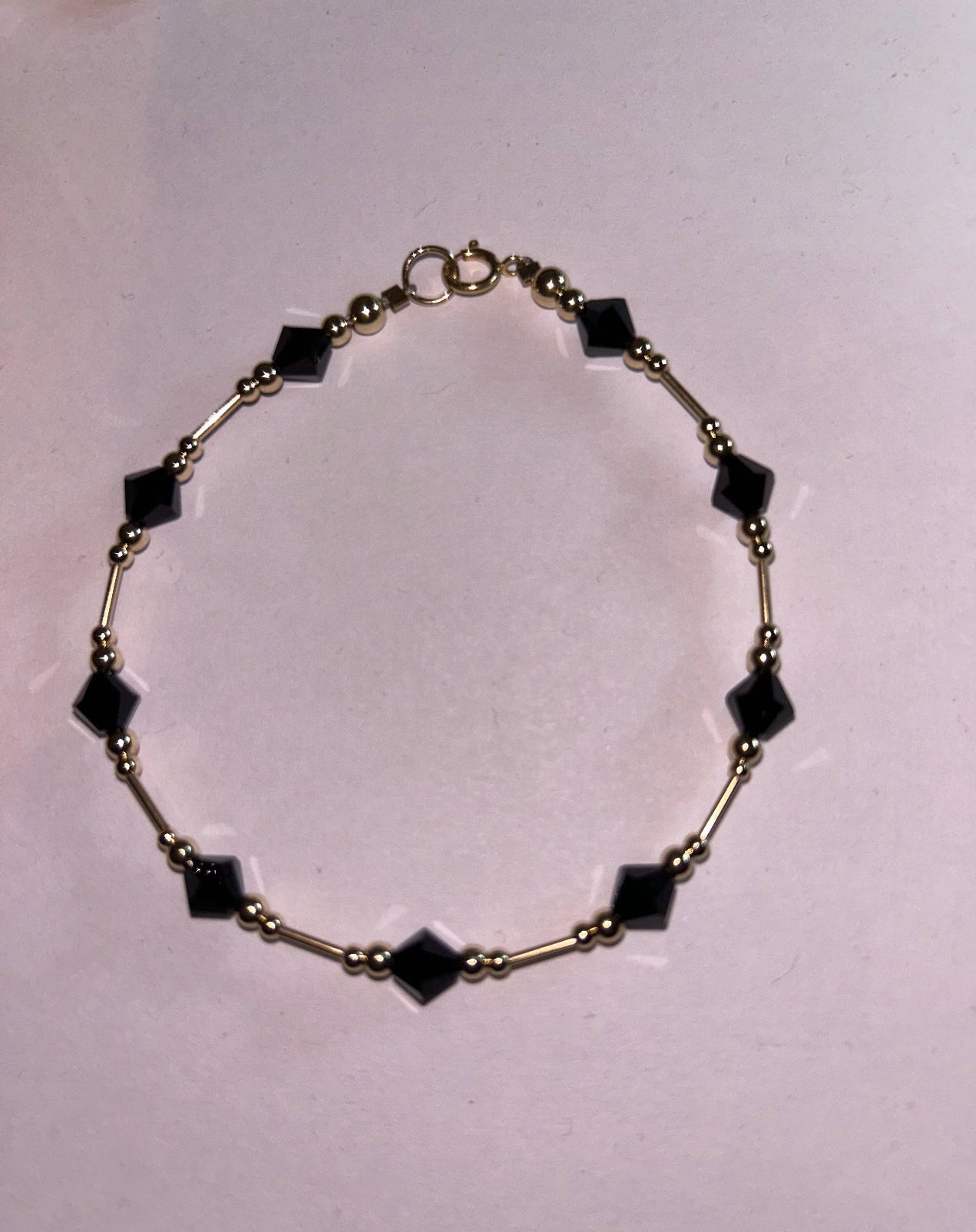 Crystal gold filled bracelets