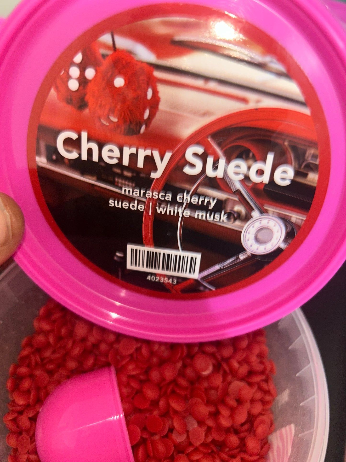 Cherry suede