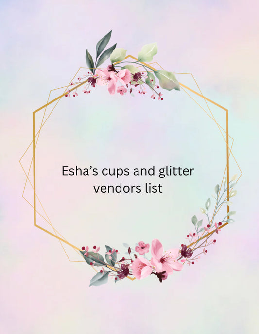glitter/cup vendors