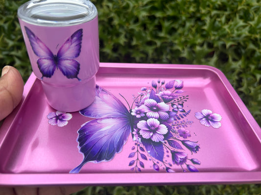 Butterfly tray set