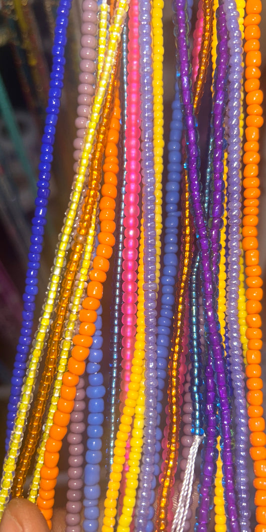 Solid color waistbeads