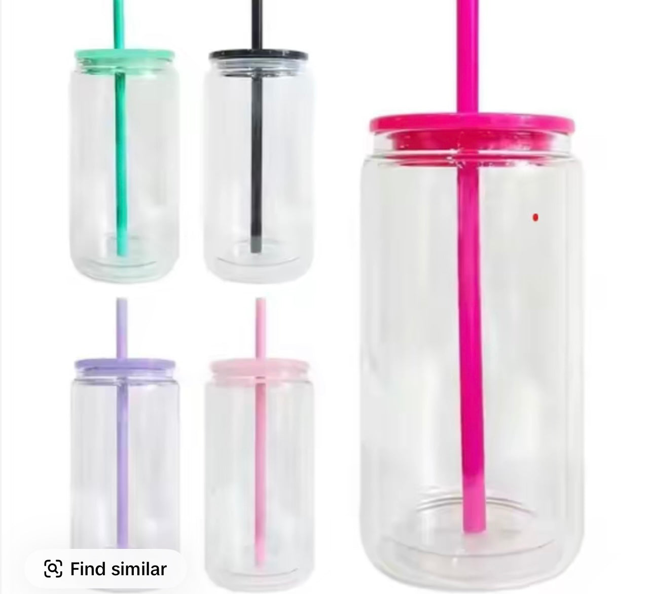 Durable plastic 16oz double wall