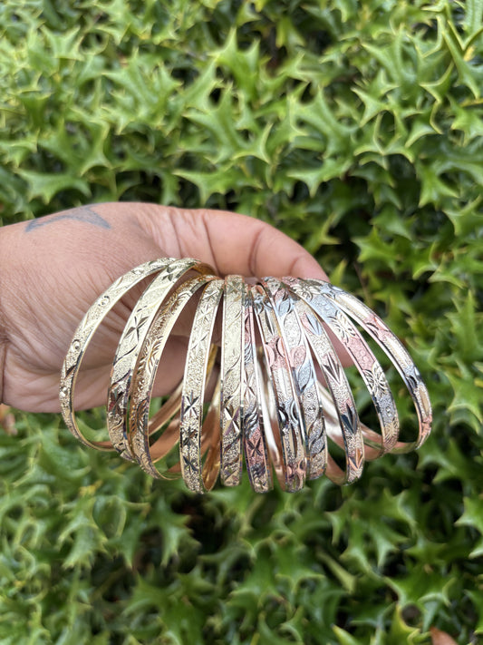 Gold filled bangles